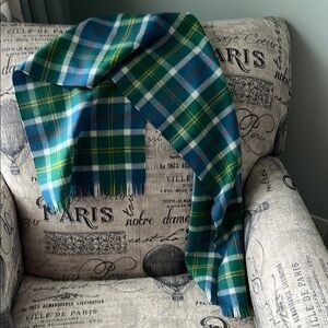 Green and Blue Plaid Scarf
